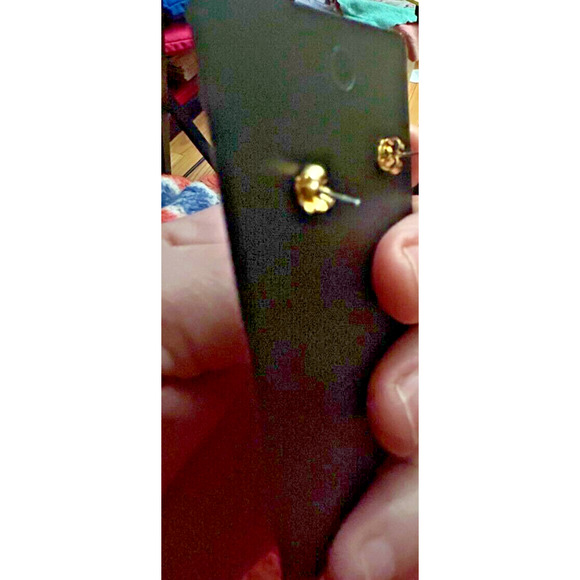 Vintage 1990's Gold Tone Dangle Earrings - Picture 4 of 10